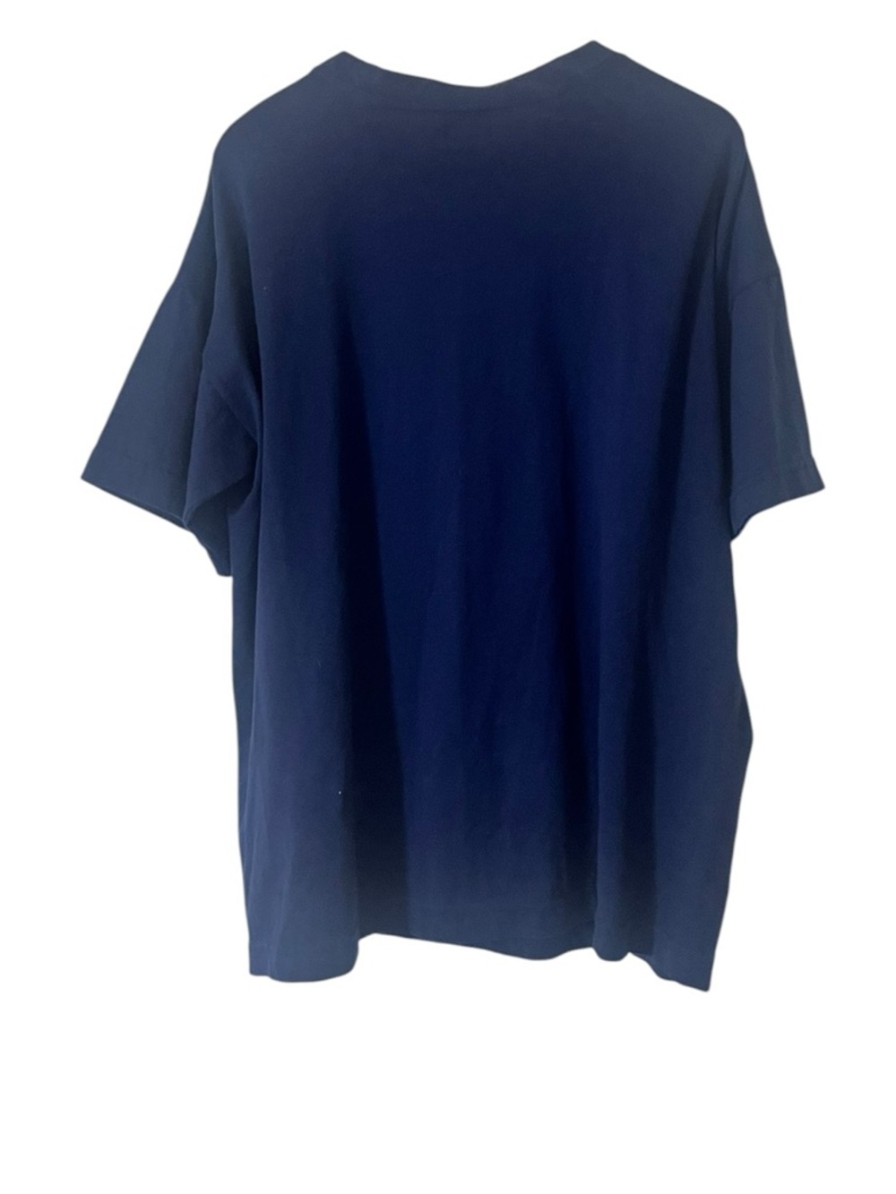 Two Guys Vintage Navy Blue Embellished Metal Grommets T-Shirt Oversized Fit OS - Picture 2 of 3